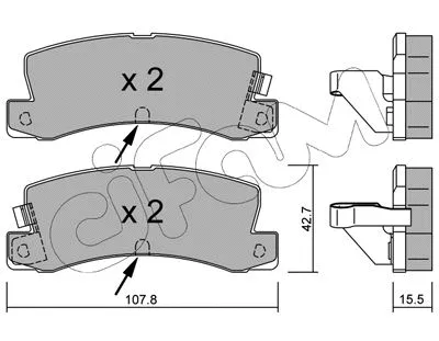 Brake Pad Set, disc brake (822-161-2)