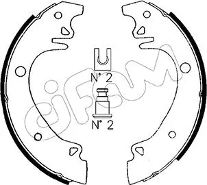 Brake Shoe Set (153-614)