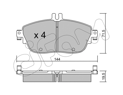 Brake Pad Set, disc brake (822-965-0)