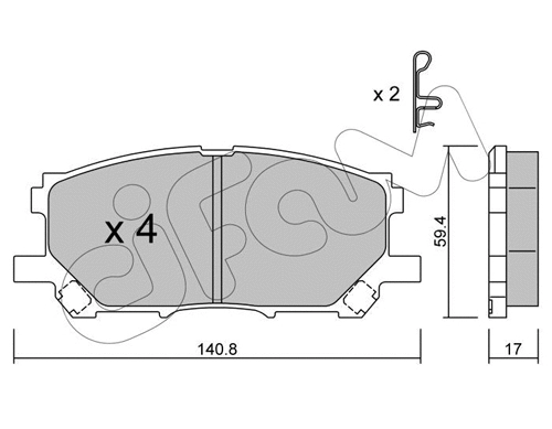 Brake Pad Set, disc brake (822-618-0)