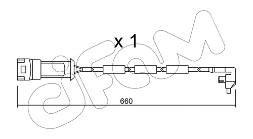 Warning Contact, brake pad wear (SU.090)