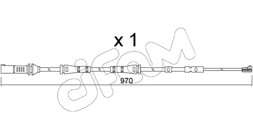 Warning Contact, brake pad wear (SU.375)