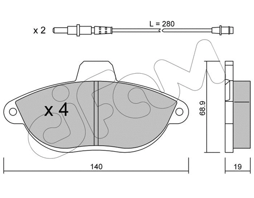 Brake Pad Set, disc brake (822-105-0)