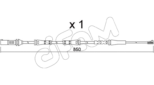 Warning Contact, brake pad wear (SU.374)