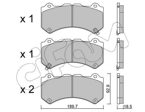 Brake Pad Set, disc brake (822-1156-0)
