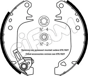 Brake Shoe Set (153-320Y)