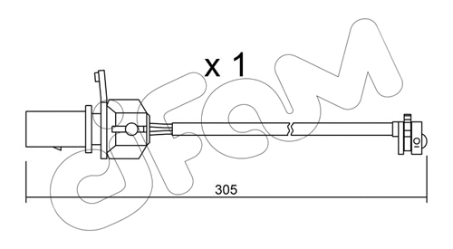 Warning Contact, brake pad wear (SU.248)