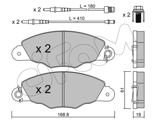 Brake Pad Set, disc brake (822-334-1)