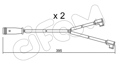 Warning Contact, brake pad wear (SU.174K)