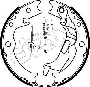 Brake Shoe Set, parking brake (153-052K)