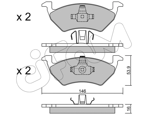 Brake Pad Set, disc brake (822-978-0)
