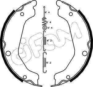 Brake Shoe Set, parking brake (153-183K)