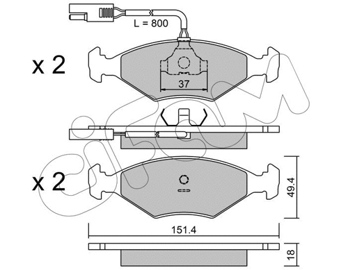 Brake Pad Set, disc brake (822-057-0)