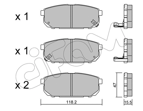 Brake Pad Set, disc brake (822-516-0)