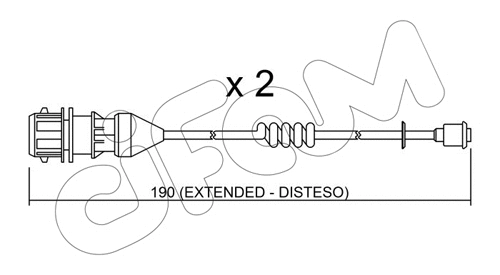 Warning Contact, brake pad wear (SU.213K)