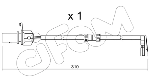 Warning Contact, brake pad wear (SU.290)