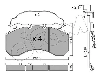 Brake Pad Set, disc brake (822-588-0K)