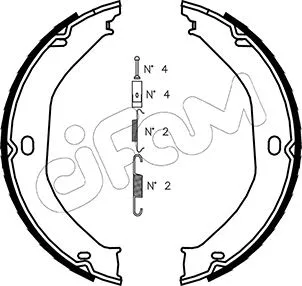 Brake Shoe Set, parking brake (153-360K)
