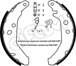 Brake Shoe Set (153-117K)