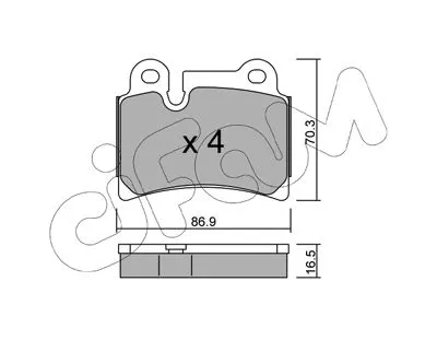 Brake Pad Set, disc brake (822-660-0)
