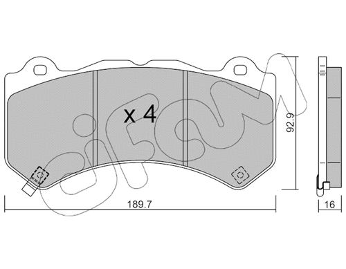 Brake Pad Set, disc brake (822-1182-0)