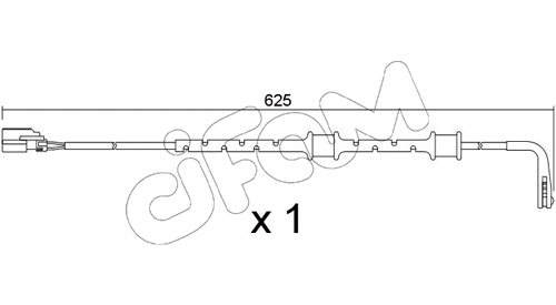 Warning Contact, brake pad wear (SU.382)