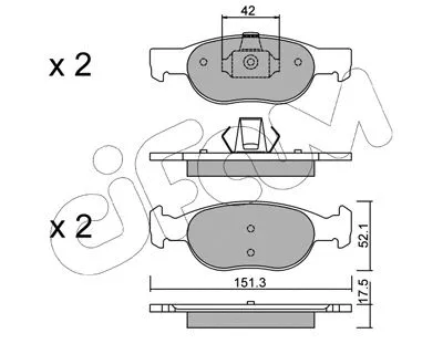 Brake Pad Set, disc brake (822-079-1)