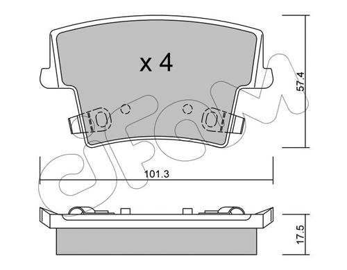 Brake Pad Set, disc brake (822-718-0)