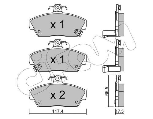 Brake Pad Set, disc brake (822-119-0)