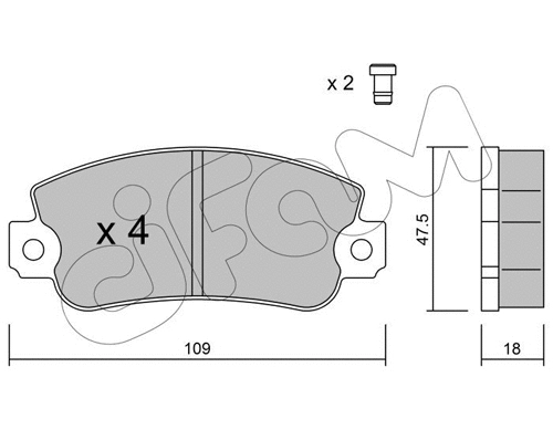 Brake Pad Set, disc brake (822-033-1)