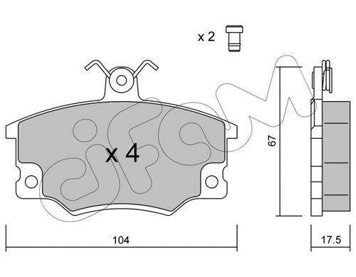 Brake Pad Set, disc brake (822-030-1)