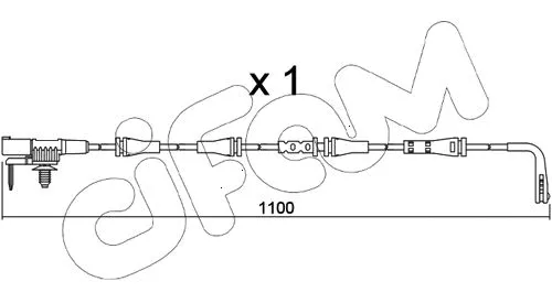 Warning Contact, brake pad wear (SU.358)