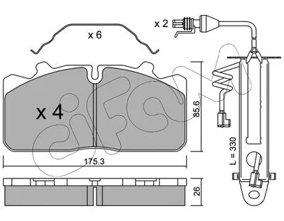 Brake Pad Set, disc brake (822-582-2K)