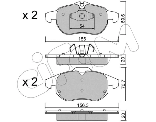 Brake Pad Set, disc brake (822-540-4)