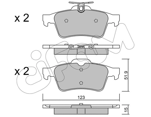 Brake Pad Set, disc brake (822-337-3)