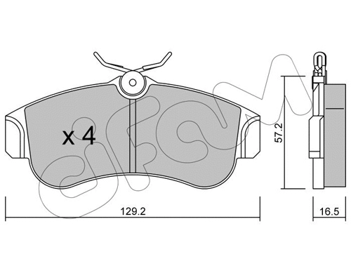 Brake Pad Set, disc brake (822-123-0)