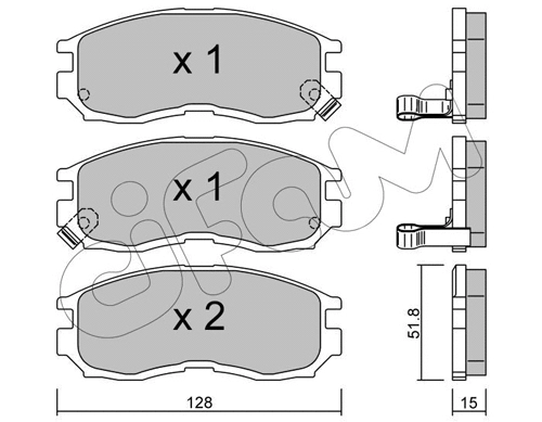 Brake Pad Set, disc brake (822-224-0)