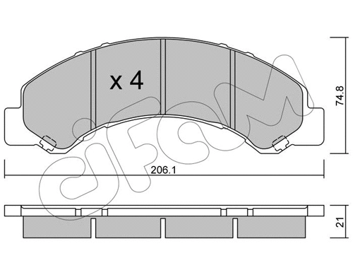 Brake Pad Set, disc brake (822-620-0)