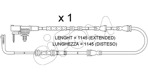 Warning Contact, brake pad wear (SU.384)