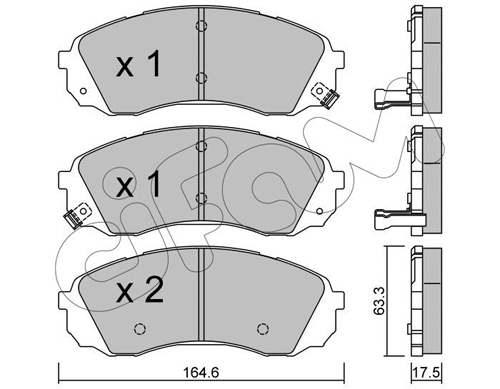 Brake Pad Set, disc brake (822-785-0)
