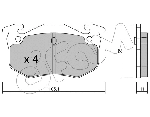 Brake Pad Set, disc brake (822-038-2)