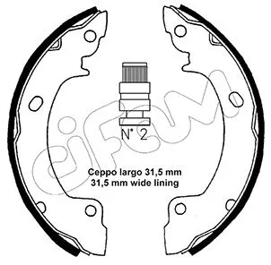 Brake Shoe Set (153-165)