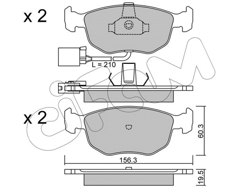 Brake Pad Set, disc brake (822-656-1)