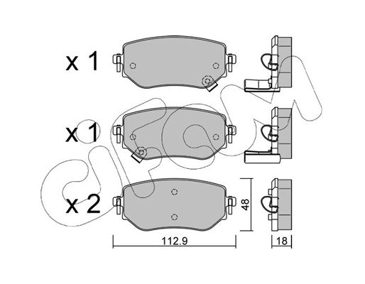 Brake Pad Set, disc brake (822-1192-0)