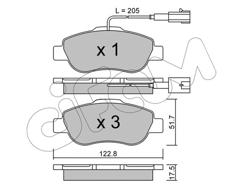 Brake Pad Set, disc brake (822-638-1)