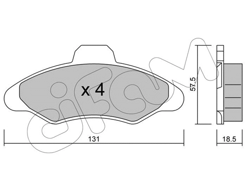 Brake Pad Set, disc brake (822-071-0)