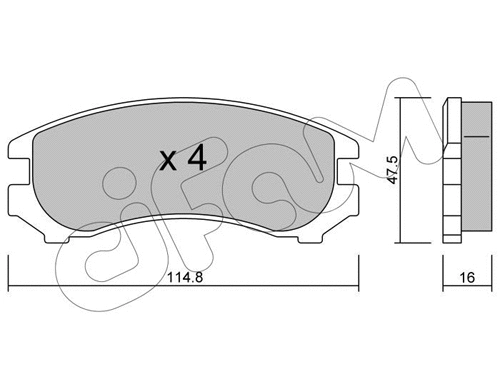 Brake Pad Set, disc brake (822-230-0)