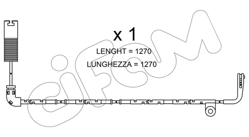 Warning Contact, brake pad wear (SU.254)