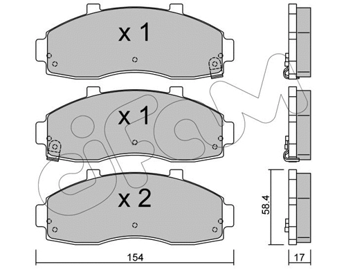Brake Pad Set, disc brake (822-373-0)