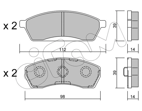 Brake Pad Set, disc brake (822-410-0)